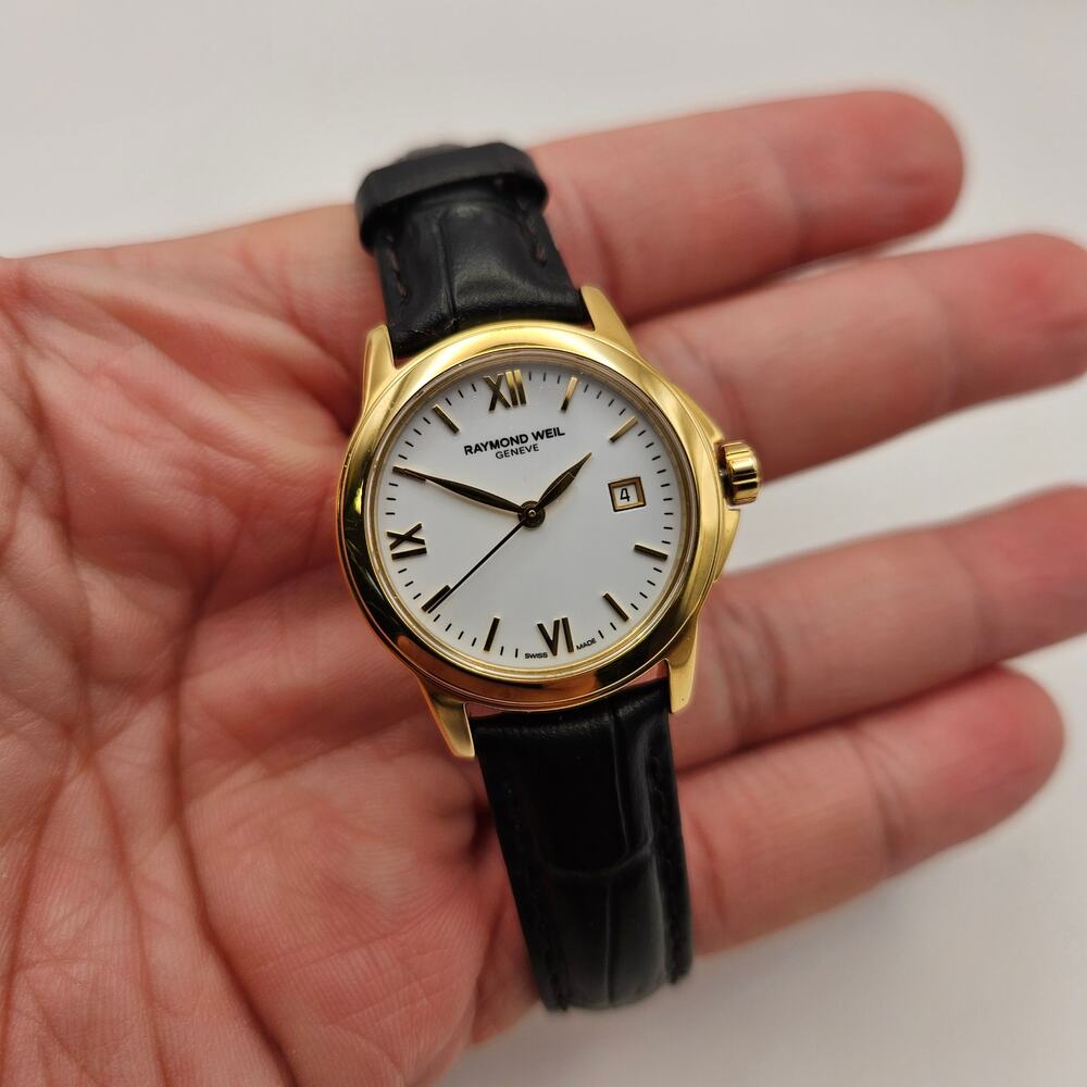 RAYMOND WEIL WHITE DIAL SWISS QUARTZ WATCH 5476